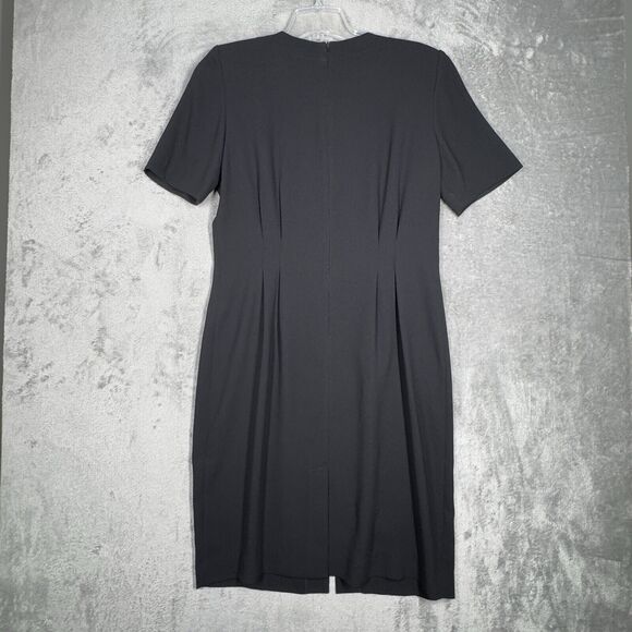 Debra Michaels Dress Women 12 Black Neutral Minimalist Business Party Vintage - Picture 3 of 9
